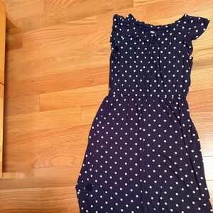 Navy blue polka dot dress